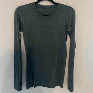 Olive Green Size 6 Lululemon Swiftly Shirt